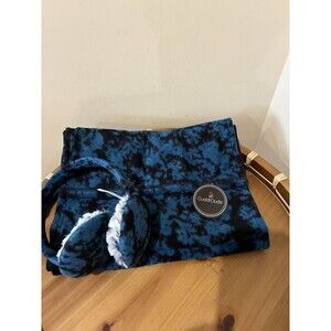 New Women's Cuddl Duds Soft Earmuffs with Infinity Scarf Set Teal and Black